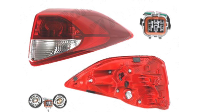 Stop spate lampa Hyundai Tucson (Tl), 09.2015-, spate, Dreapta, partea exterioara; P21/5W+PY21W; cu suport becuri, TYC