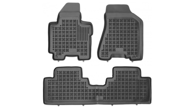 Set covorase auto din cauciuc Kia Sportage (Je), 09.2004-10.2010, negru, presuri tip tavita, Rezaw 201006, 3 buc., Aftermarket