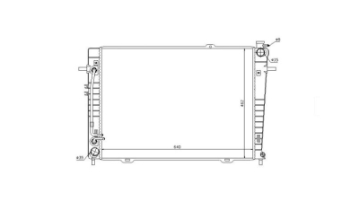Radiator apa racire motor SRL, HYUNDAI TUCSON, 08.2004-03.2010 motor 2,0 benzina; 2.0 CRDI diesel; cv automata, aluminiu/ plastic brazat, 640x438x16 mm, tip HCC