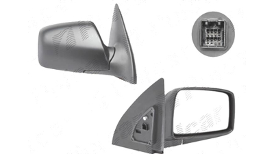 Oglinda exterioara Kia Sportage (Je), 09.2004-10.2010, Dreapta, reglare electrica; grunduit; incalzita; geam convex; cromat; 5 pini