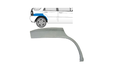 Segment exterior reparatie aripa spate Kia Sportage (Je), 09.2004-10.2010, spate, Dreapta