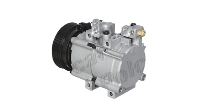 Compresor aer conditionat Kia Sportage (JE), 02.2005-2010, Hyundai Tucson, 09.2005-03.2010 motorizare 2.0 CRDI 83/100/103/110kw, diesel, rola curea 120 mm, 6 caneluri, tip Hella: HS18