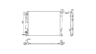 Radiator racire Hyundai Ix35 (Lm), 08.2009-, Kia Sportage (Sl), 06.2010-2015, Motorizare 2.0 120kw Benzina, tip climatizare Cu/fara AC, cutie automata, tip Halla, dimensiune 635x478x16mm, Cu lipire fagure prin brazare, Aftermarket