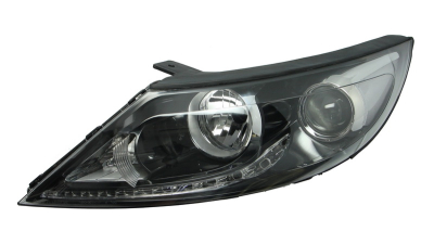 Far Kia Sportage (Sl), 06.2010-, Electric, tip bec H7+H7, omologare ECE, fara motoras, cu lumini de zi, 92101-3U250; 92101-3W121, Stanga, marca TYC