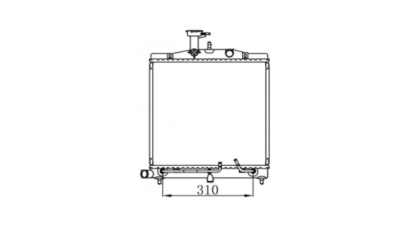 Radiator racire Kia Picanto, 09.2007-04.2011, motor 1.1, 49 kw, benzina, cutie automata, cu/fara AC, 355x388x16 mm, SRLine, aluminiu brazat/plastic 