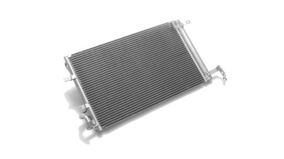 Condensator climatizare Kia Cerato, 04.2004-2008, motor 1.6, 81 kw/77kw/90 kw; 2.0, 97 kw benzina, full aluminiu brazat, 600 (550)x355x18 mm, cu uscator si filtru integrat