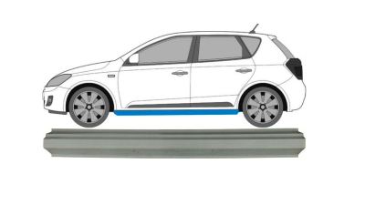 Prag metalic Kia Ceed (Ed), 10.2006-08.2012, 5 Usi, Si Combi, partea Stanga, Aftermarket