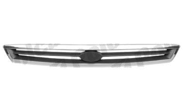 Grila radiator Kia Rio (Dc), 08.2000-12.2002, crom/negru, 0K30B50710, 411505-1