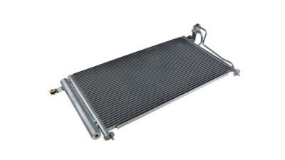 Condensator climatizare Kia Rio, 03.2005-08.2011, motor 1.4, 55kw/71 kw; 1.6, 85 kw benzina, cutie manuala/automata, full aluminiu brazat, 640 (600)x355x17 mm, cu uscator filtrat