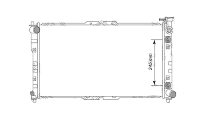 Radiator racire Kia Clarus, 02.1996-08.2001, motor 1.8, 85 kw, 2.0, 98 kw, benzina, cutie automata, cu/fara AC, 690x378x26 mm, aluminiu brazat/plastic, 