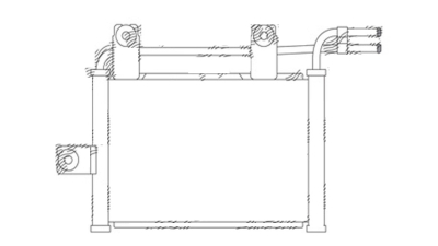 Radiator racire ulei motor, termoflot OEM/OES Kia Magentis, 09.2005-04.2010, motor 2.0, 107/121 kw, 2.7 V6, 138/143 kw, benzina, cv automata, 220x152x20 mm, racitor transmisie, din aluminiu brazat