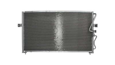 Condensator climatizare Kia Carnival, 08.1999-05.2006, motor 2.5 V6, 110kw/121 kw benzina, cutie manuala/automata, full aluminiu brazat, 755 (710)x430 (390)x17 mm, tip Hella
