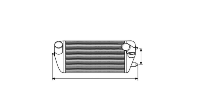 Intercooler Kia Carnival/Sedona, 09.2006-2011, motor 2.9 CRDI 136kw, diesel, cu/fara AC, aluminiu brazat, 375x205x70 mm, OEM/OES, 