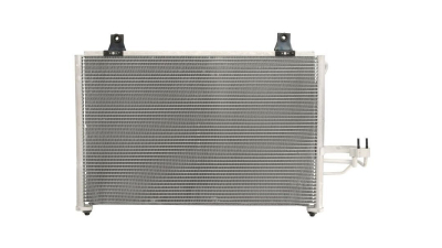 Condensator climatizare Kia Carens, 11.2000-07.2002, motor 1.8, 81 kw benzina, cutie manuala, full aluminiu brazat, 635(590)x390(375)x17 mm, fara filtru uscator