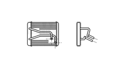 Radiator Incalzire Kia Carens, 07.1999-06.2002, motor 1.8, benzina, 2.0 TD, diesel, aluminiu brazat/aluminiu, 184x163x22 mm, 