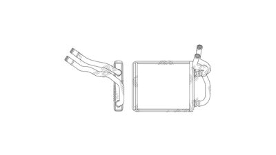 Radiator Incalzire Kia Carens, 07.2002-2006, motor 1.6; 1.8, 2.0 benzina, 2.0 CRDI, diesel, aluminiu brazat/aluminiu, 159x196x20 mm, SRLine