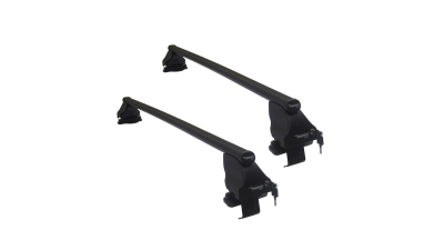 Set bare transversale portbagaj din otel marca Twinny Load TL S49, kit complet cu bare, suporti si antifurt cu cheie