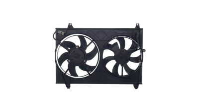 GMV radiator electroventilator Kia Carens (Fj/Un), 08.2004-2013, Motorizare 2.0 Cvvt 102/106kw; Benzina, tip climatizare cu/fara AC, cutie M/A, dimensiune 120 + 250W; 310/335mm, 2+2 pini, plastic, Aftermarket