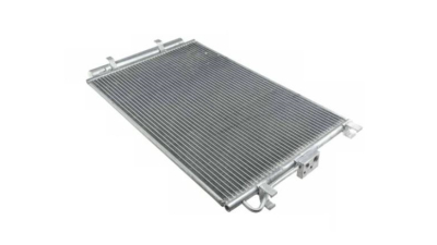 Condensator climatizare Kia Soul, 02.2009-02.2014, motor 1.6, 90kw/93 kw/103kw benzina, cutie manuala, full aluminiu brazat, 610(570)x390(370)x16 mm, cu uscator si filtru integrat