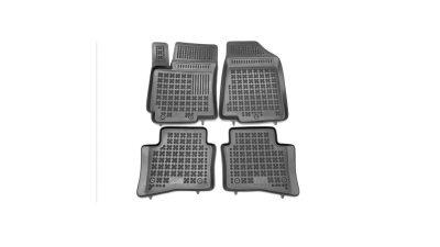 Set covorase auto din cauciuc KIA RIO (UB), 09.2011-12.2016, presuri tip tavita, negru