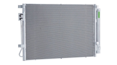 Condensator climatizare Kia Rio, 09.2011-12.2015, motor 1.4, 80 kw benzina, cutie manuala/automata; 1.2, 62 kw benzina, cutie manuala, full aluminiu brazat, 550(510)x370(358)x16 mm, cu uscator si filtru integrat