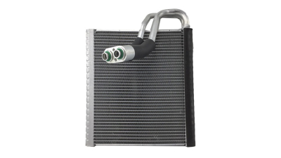 Evaporator aer conditionat Kia Rio, 2011-2016 motor 1.2, 1.4; 1.6 benzina; 1.1 CRDI, 1.4 CRDI, diesel, full aluminiu brazat, 250x270x34 mm, iesire 14, 4 mm, intrare 14, 4 mm, tehnologie cu curgere paralela, 