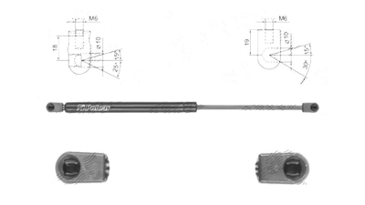 Amortizor capota spate, echilibror haion Kia Ceed (Eu), 06.2012-, Stanga = Dreapta, Combi, Lungime, Cursa, Forta 445 mm, 169 mm, 640 N