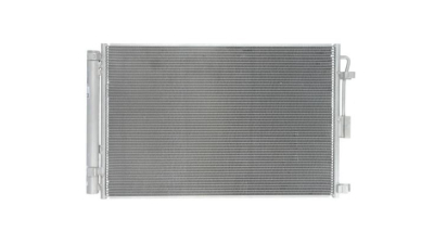 Condensator climatizare Kia Soul (PS), 02.2014-2019, motor 1.6, 93kw/97 kw; 2.0, 113 kw benzina, cutie manuala/automata, full aluminiu brazat, 608(575)x393(380)x12 mm, cu uscator si filtru integrat