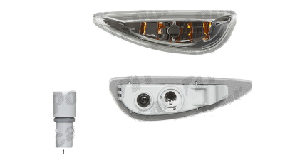 Lampa semnalizare laterala Kia Sportage (Ql), 09.2015-, fata, Stanga, WY5W; cu suport becuri, OEM/OES