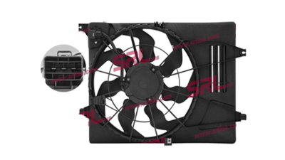GMV radiator electroventilator Kia Sportage (QL), 2015-, Hyundai Tucson (TL), 2015-, motor 1.6 97kw, benzina, 460 mm, 3 pini, cu rezistenta, 