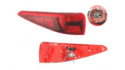Stop spate lampa Kia Sportage (Ql), 09.2015-, spate, Stanga, partea exterioara; P21/5W; cu suport becuri; omologare: ECE/SAE, TYC