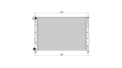 Radiator racire Lancia Lybra, 09.1999-09.2001, motor 1.6, 76 kw, benzina, cutie manuala, cu AC, 590x415x34 mm, aluminiu/plastic 