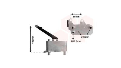 Radiator racire ulei motor, termoflot Land Rover Freelander, 11.2000-10.2006, motor 2.0 Td4, 80/82 kw, diesel, 2.5 V6, 130 kw, benzina, cv automata, 74x167x81 mm, racitor transmisie, din aluminiu