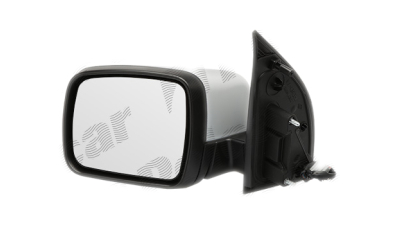 Oglinda exterioara Land Rover Freelander (Fa), 11.2006-, partea Stanga, culoare sticla crom , sticla convexa, cu carcasa grunduita, cu incalzire, ajustare electrica,