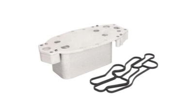 Radiator racire ulei motor, termoflot Peugeot 407, 04.2009-2011, Citroen C5 (RD/TD), 04.2009-, C6, 04.2009-2012, motor 3.0 HDI, 176 kw, diesel, 76x149x75 mm, garnituri incluse, din aluminiu