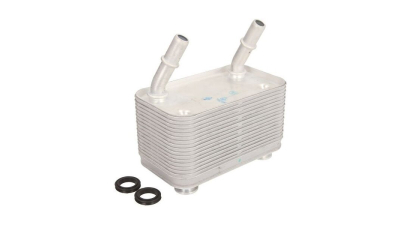 Radiator racire ulei motor, termoflot Land Rover Range Rover, 03.2002-03.2005, motor 4.4 V8, 210 kw, benzina, 80x142x75 mm, racitor transmisie; garnituri incluse, din aluminiu