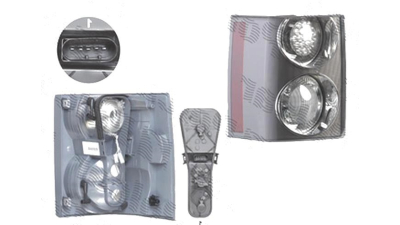 Stop spate lampa Land Rover Range Rover (Lm), 05.2005-06.2009, spate, Dreapta, Supercharged, PR21W+PY21W; cu suport becuri, HELLA