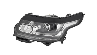 Far Land Rover Range Rover (L405), 11.2012-12.2017, partea Stanga, xenon; cu sistem iluminat in curba; cu lumina de zi; D3S; electric; reflector negru, negru; cu bec descarcare in gaz; cu transformator; cu motor, VALEO