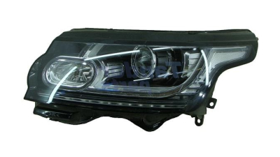 Far Land Rover Range Rover (L405), 11.2012-12.2017, partea Stanga, asistenta faza lunga; xenon; cu sistem iluminat in curba; cu lumina de zi; D3S+LED; electric; reflector negru, negru; cu transformator; cu motor, VALEO