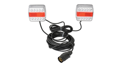 Kit magnetic remorca auto Carpoint cu lampi LED de 103x95 mm, cablu de 7,5m, fisa remorca cu 7 pini 