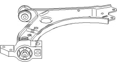 Brat fata Topran pentru Audi A3 2003- Seat Altea Leon 2004- Skoda Octavia 2 Vw Caddy 3 Golf Plus Golf 5 Golf 6 Vento 3 , inferior dreapta 