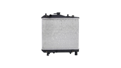 Radiator racire Kia Pride (Da), 06.1997-05.2001 ( 1,3 47kw); Benzina, Manual, Cu/fara AC, diametru intrare/iesire 28/28mm, tip Calsonic, 385x322x16, Cu lipire fagure prin brazare Original