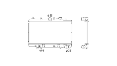 Radiator racire Mazda 323 (Bg/Bf), 05.1985-11.1987, Motorizare 1, 6 76kw Benzina, cutie Manuala, dimensiune 528x350x16mm, Cu lipire fagure prin brazare, Aftermarket