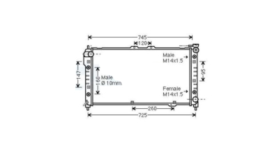 Radiator racire Mazda 323f (Ba), 08.1994-04.1998, Motorizare 1, 8 84kw Benzina, tip climatizare fara AC, cutie Automata, dimensiune 675x345x25mm, Cu lipire fagure prin brazare, Aftermarket