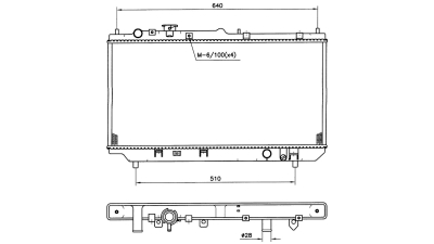 Radiator racire Mazda 323 (Bj), 05.1998-09.2000, Motorizare 1, 3 54kw; 1, 5 65kw; 1, 8 84kw Benzina, tip climatizare Cu/fara AC, cutie Manuala, diametru intrare/iesire 28/28mm, tip Denso, dimensiune 685x325x16mm, Cu lipire fagure prin brazare, Aftermarket