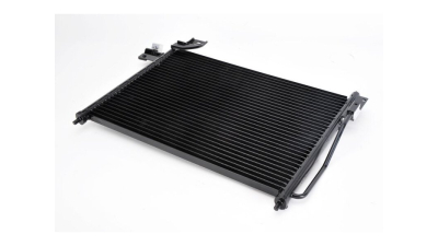 Condensator climatizare Mazda 323; 323 F 6 (BJ), 09.1998-05.2004, motor 2.0 TD, 66 kw diesel, cutie manuala, full aluminiu brazat, 450 (410)x300x16 mm, fara filtru uscator