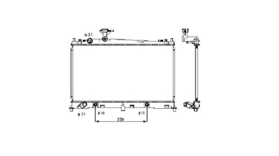 Radiator racire Mazda 6 (Gg/Gy), 06.2002-09.2007, Motorizare 1, 8 88kw; 2, 0 104kw Benzina, tip climatizare Cu/fara AC, cutie automata, dimensiune 678x375x16mm, Cu lipire fagure prin brazare, Aftermarket