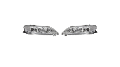 Set faruri tuning Mazda 6 (Gg/Gy) 06.2002-11.2007, Stanga, Dreapta, tip bec H1+H1, manual/electric, cu lumina pozitie led, fara motoras, transparent-argintiu, ECE, tuning, BestAutoVest, 