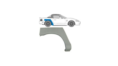 Panou reparatie aripa fata MAZDA MX-5 (NA), 09.1989-04.1998, fata, partea dreapta, spre spate; otel galvanizat
