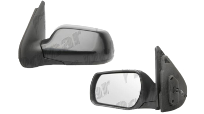 Oglinda exterioara Mazda 2 (Dy) 04.2003-10.2007 partea dreapta View Max crom convex carcasa neagra reglare parghie fara incalzire